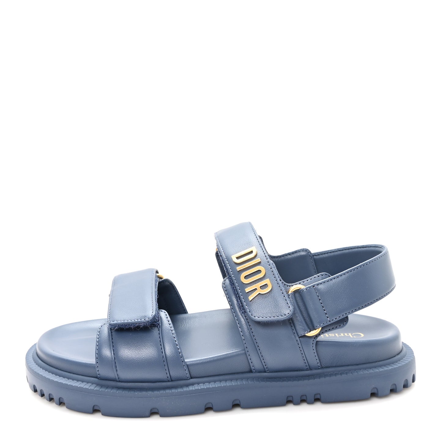 Lambskin Dioract 10mm Sandals 36 Pastel Blue