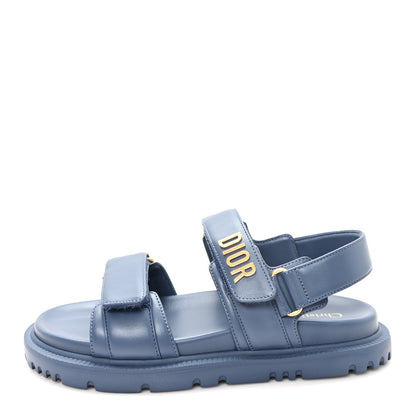 Christian Dior Lambskin Dioract 10mm Sandals 36 Pastel Blue 1 of 9
