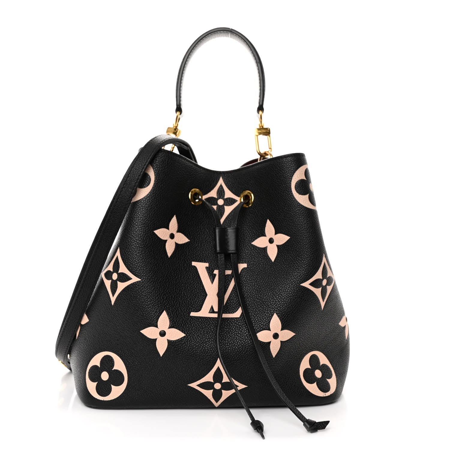 Louis Vuitton Empreinte Monogram Giant Neonoe MM Black Beige 1 of 10