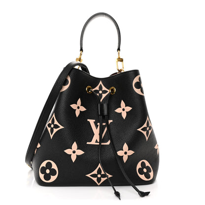 Louis Vuitton Empreinte Monogram Giant Neonoe MM Black Beige 1 of 10