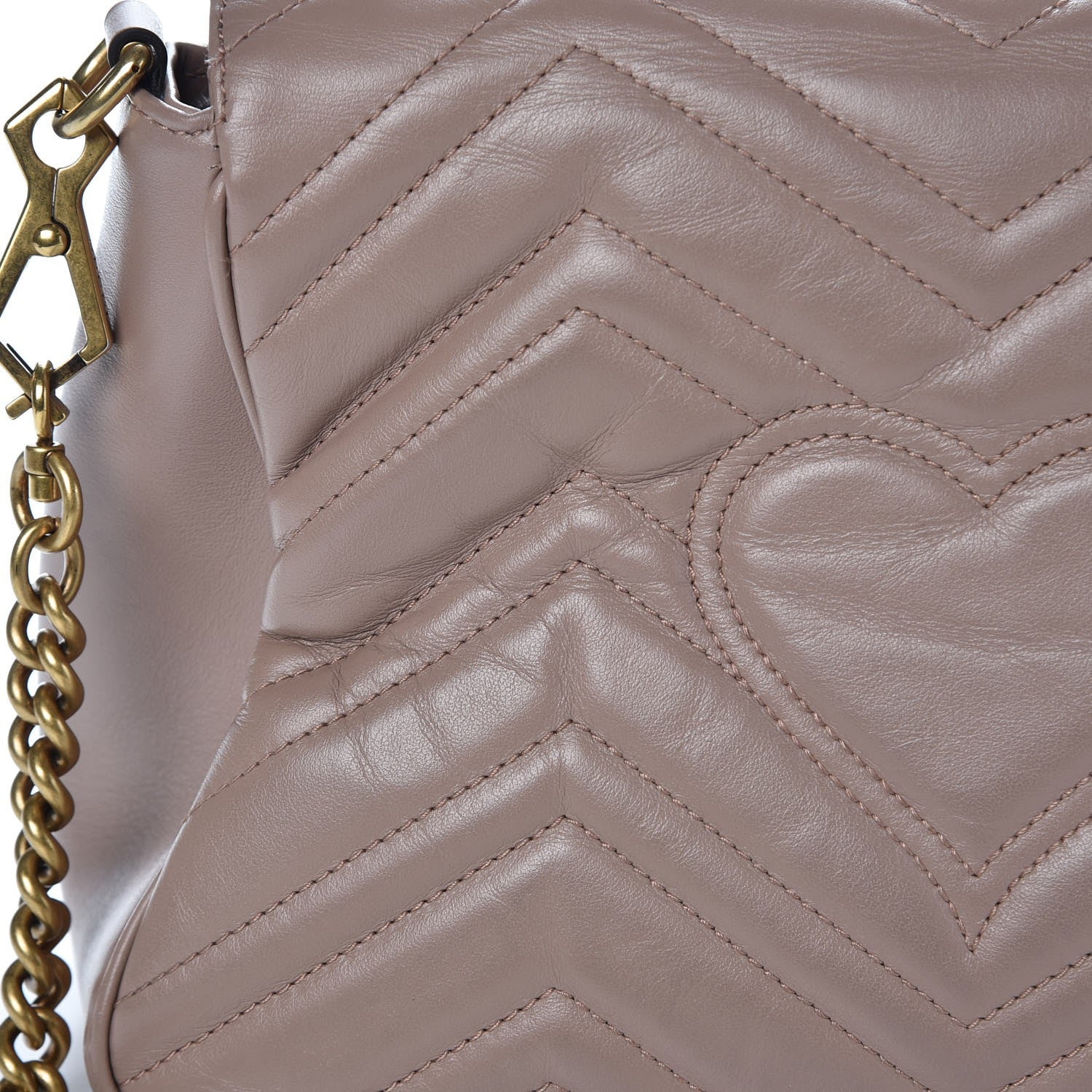 Gucci Calfskin Matelasse Small GG Marmont Top Handle Shoulder Bag Porcelain Rose 12 of 15