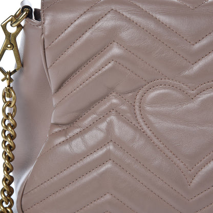 Gucci Calfskin Matelasse Small GG Marmont Top Handle Shoulder Bag Porcelain Rose 12 of 15