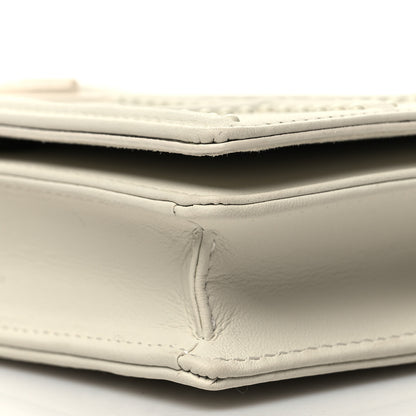 Christian Dior Ultra Matte Calfskin Studded Diorama Wallet on Chain Pouch Off White 10 of 13