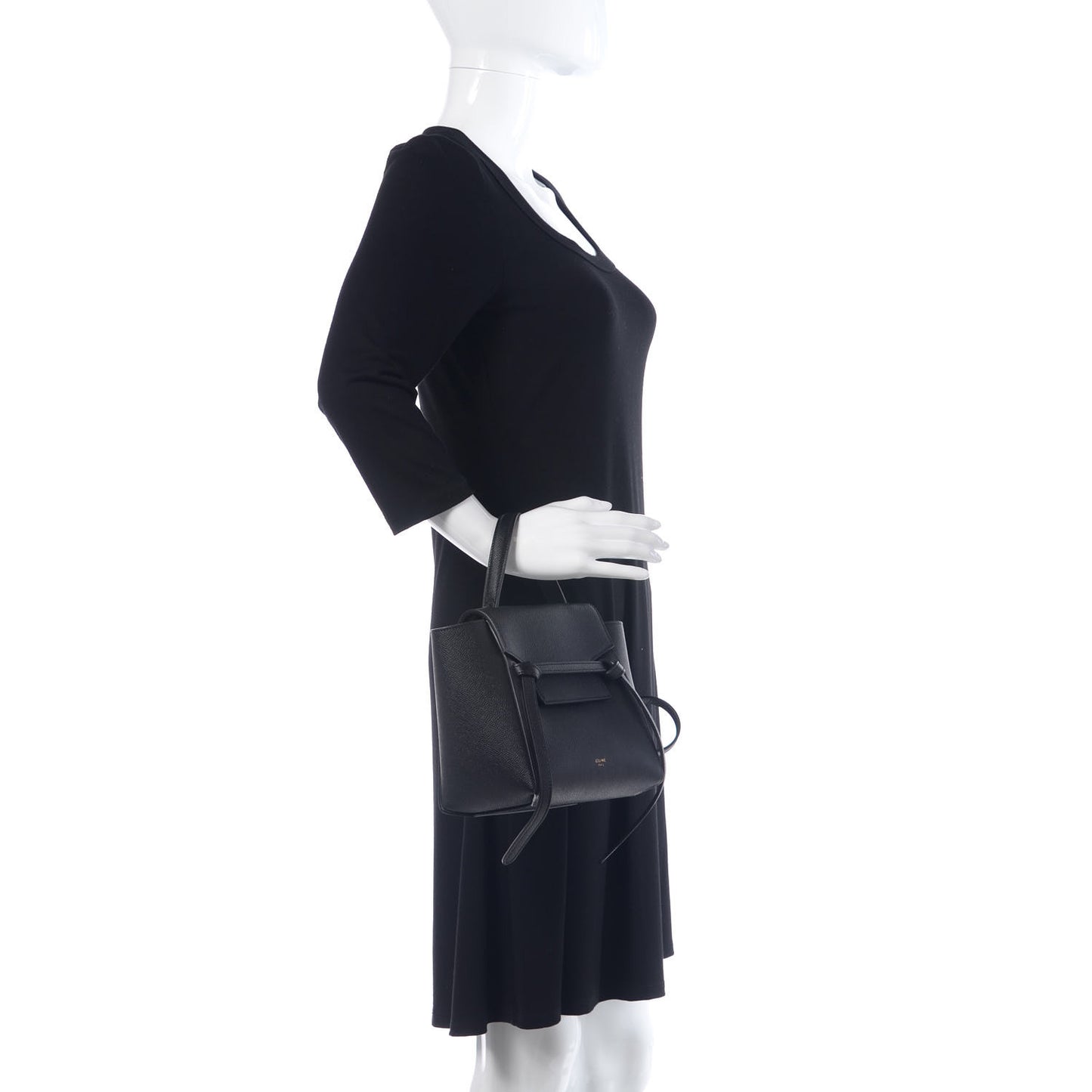 Grained Calfskin Nano Belt Bag Black