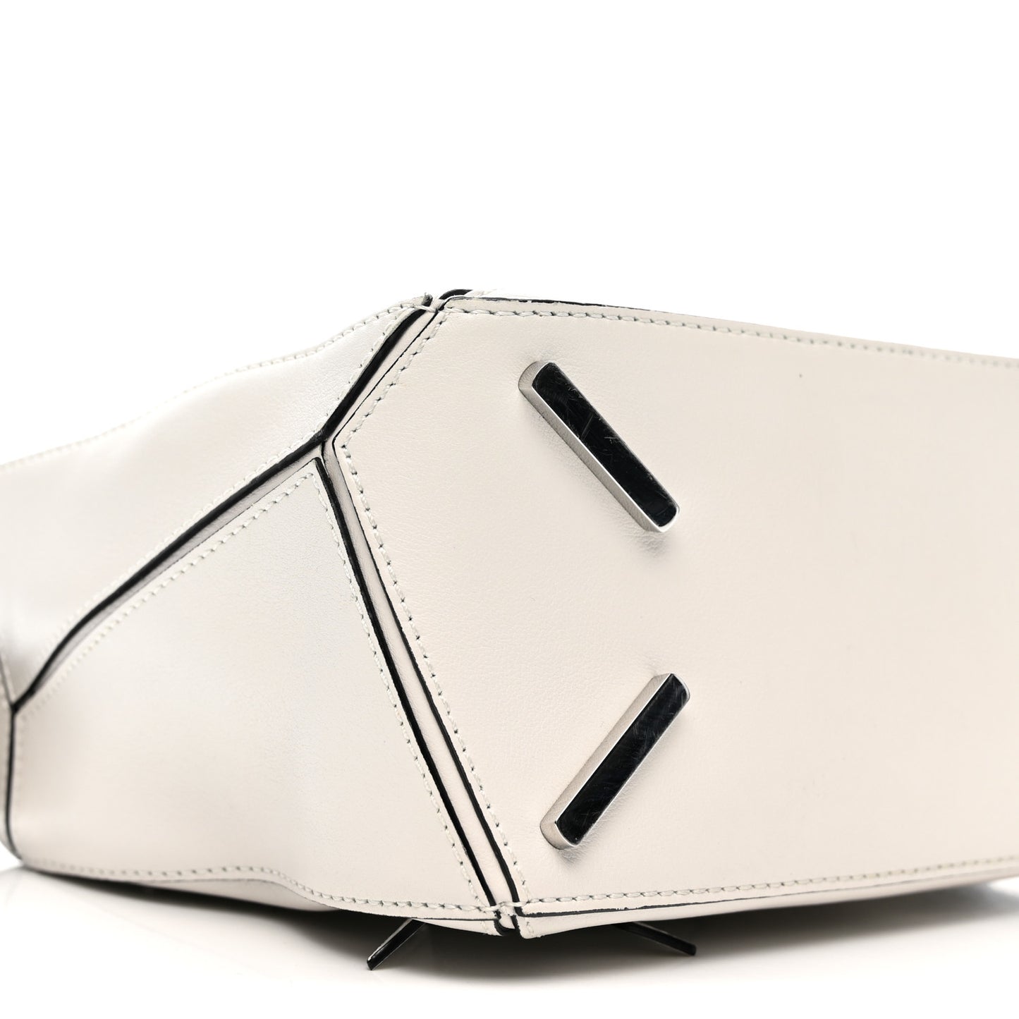 Calfskin Small Puzzle Bag White
