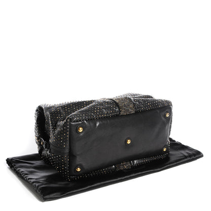 Saint Laurent Calfskin Rock Studded Easy Sac Black 4 of 8