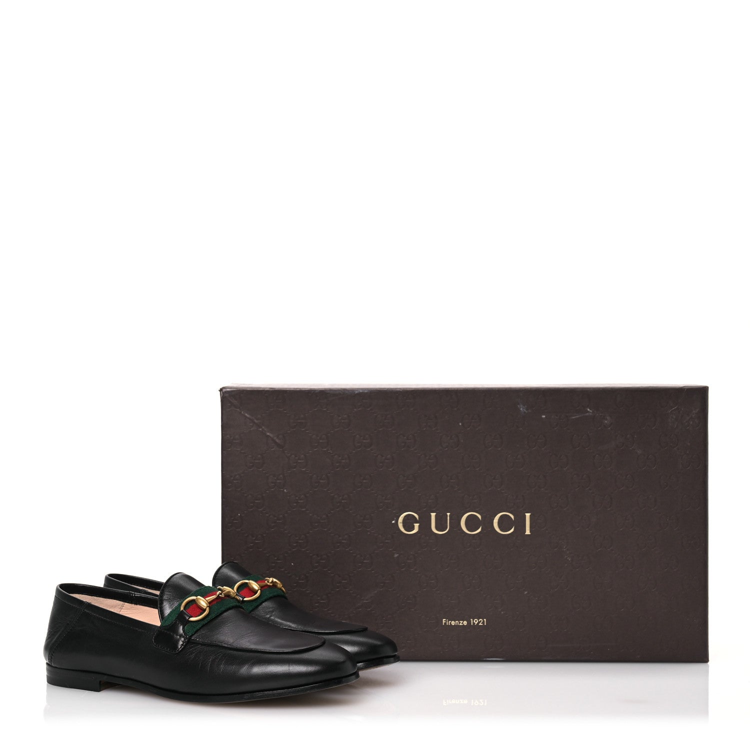 Gucci Malaga Kid Web Womens Horsebit Loafers 35.5 Black 15 of 15