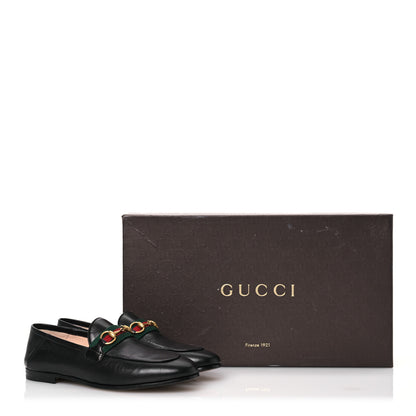 Gucci Malaga Kid Web Womens Horsebit Loafers 35.5 Black 15 of 15
