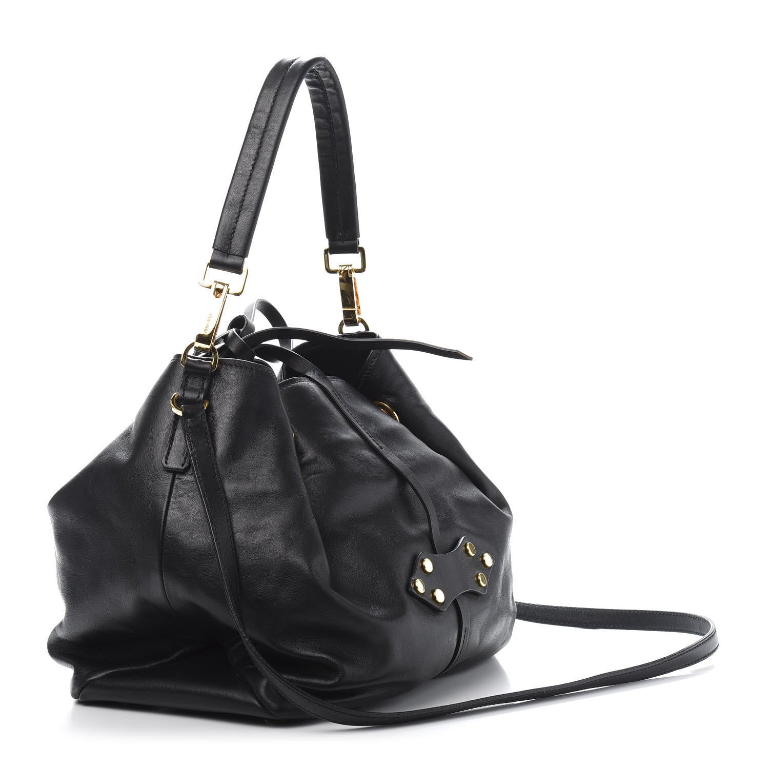 Miu Miu Nappa Bucket Bag Black 2 of 12