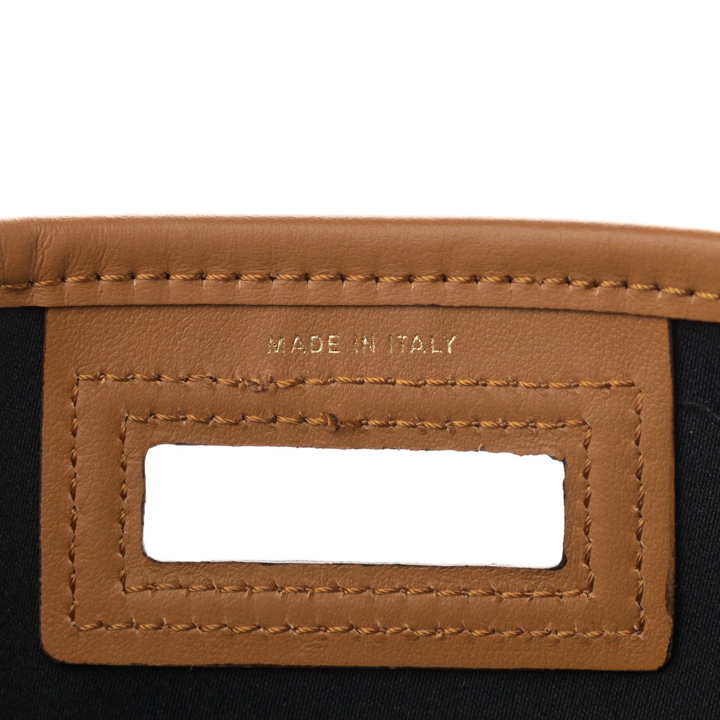 Glazed Fabric Vitello Century FF 1974 Stamp Patch Medium Peekaboo Defender Cover Mogano Panna Caramello