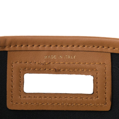 Fendi Glazed Fabric Vitello Century FF 1974 Stamp Patch Medium Peekaboo Defender Cover Mogano Panna Caramello 6 of 11