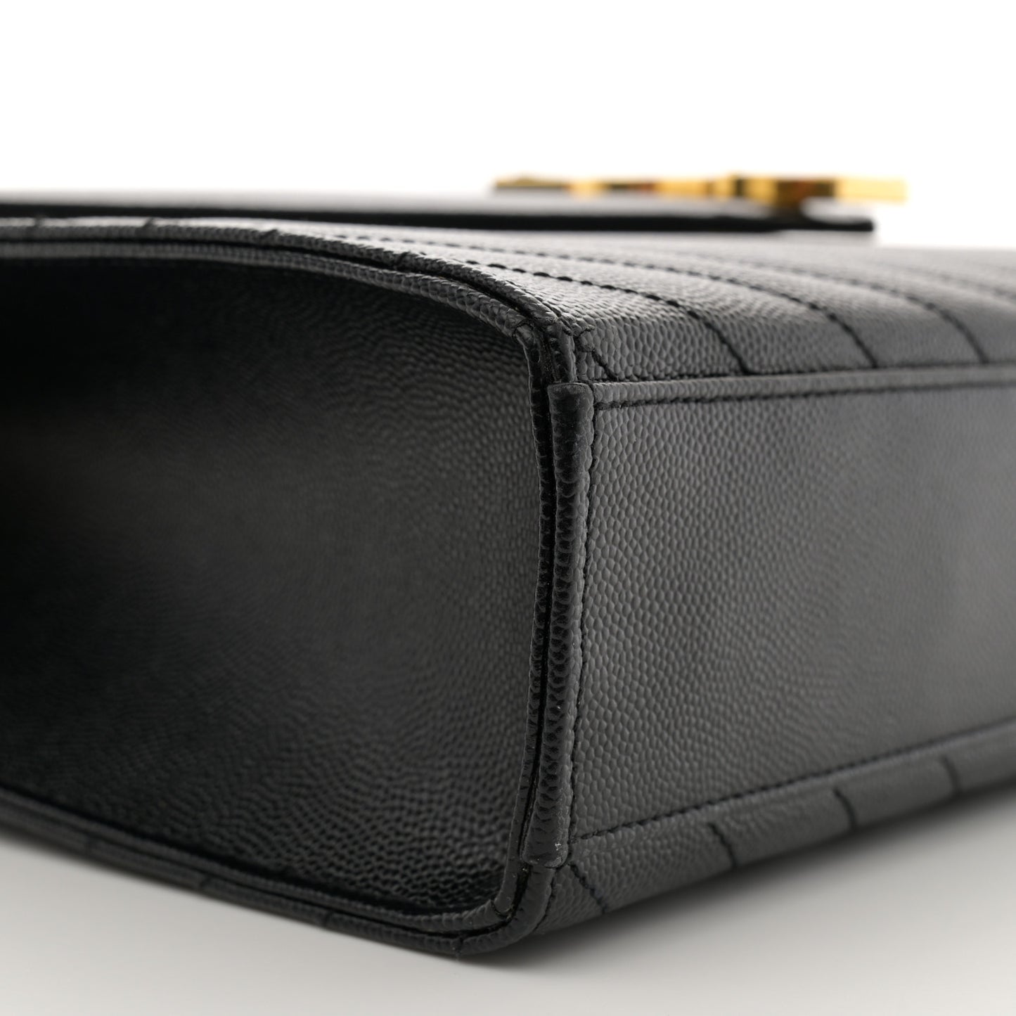 Grain De Poudre Matelasse Chevron Large Monogram Satchel Black