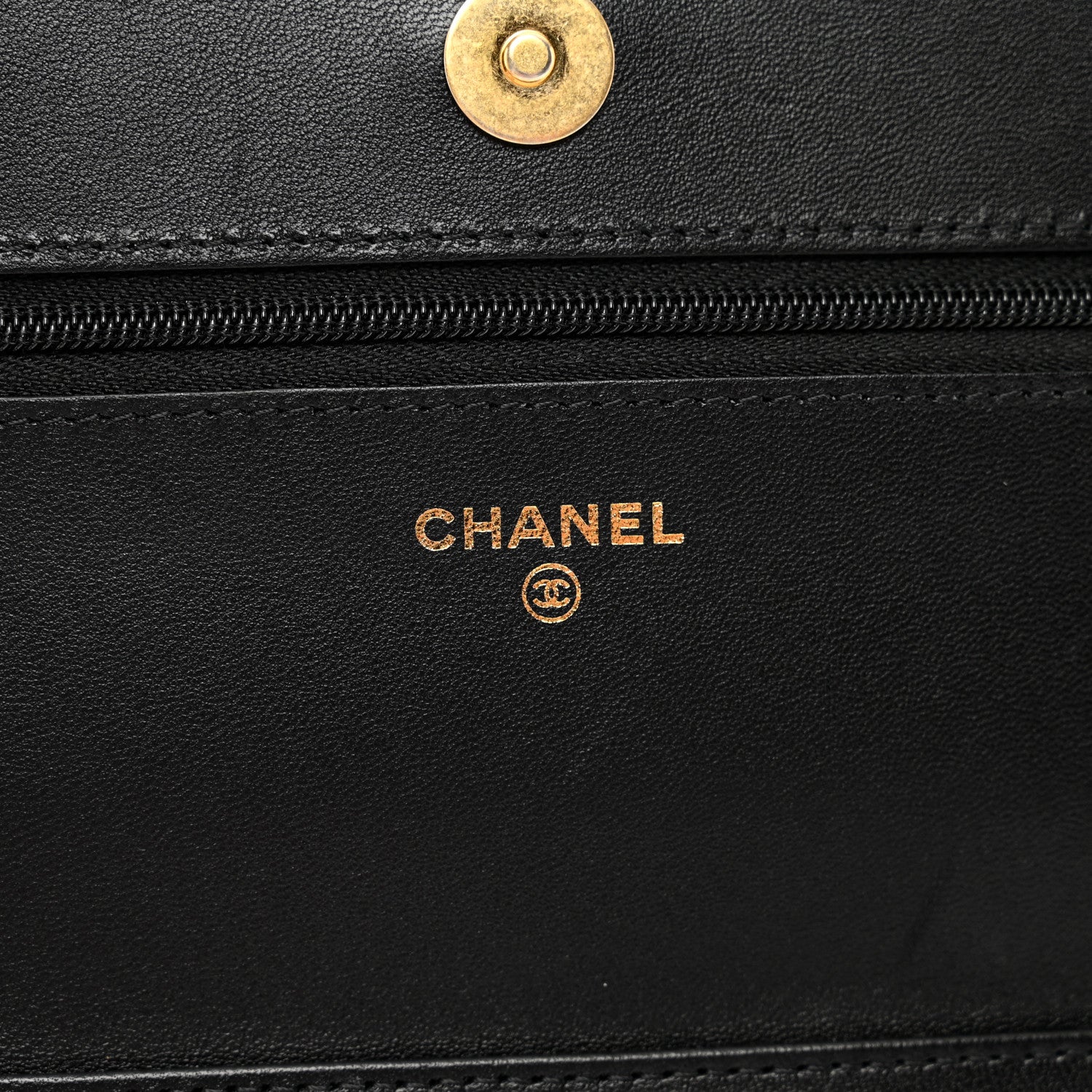 Chanel Lambskin Resin Quilted Coco Hearts Wallet On Chain WOC Black 7 of 11