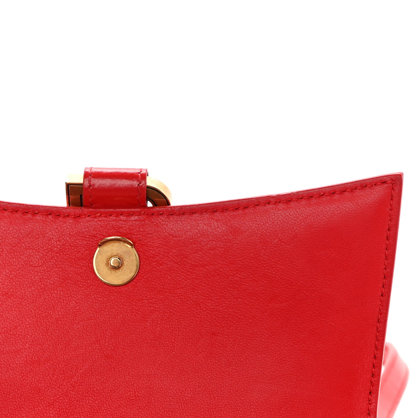 Shiny Box Calfskin Hourglass Top Handle Bag XS Bright Red