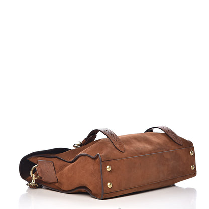Mulberry Embossed Crocodile Calfskin Nubuck Ted Convertible Messenger Bag Cognac 4 of 11