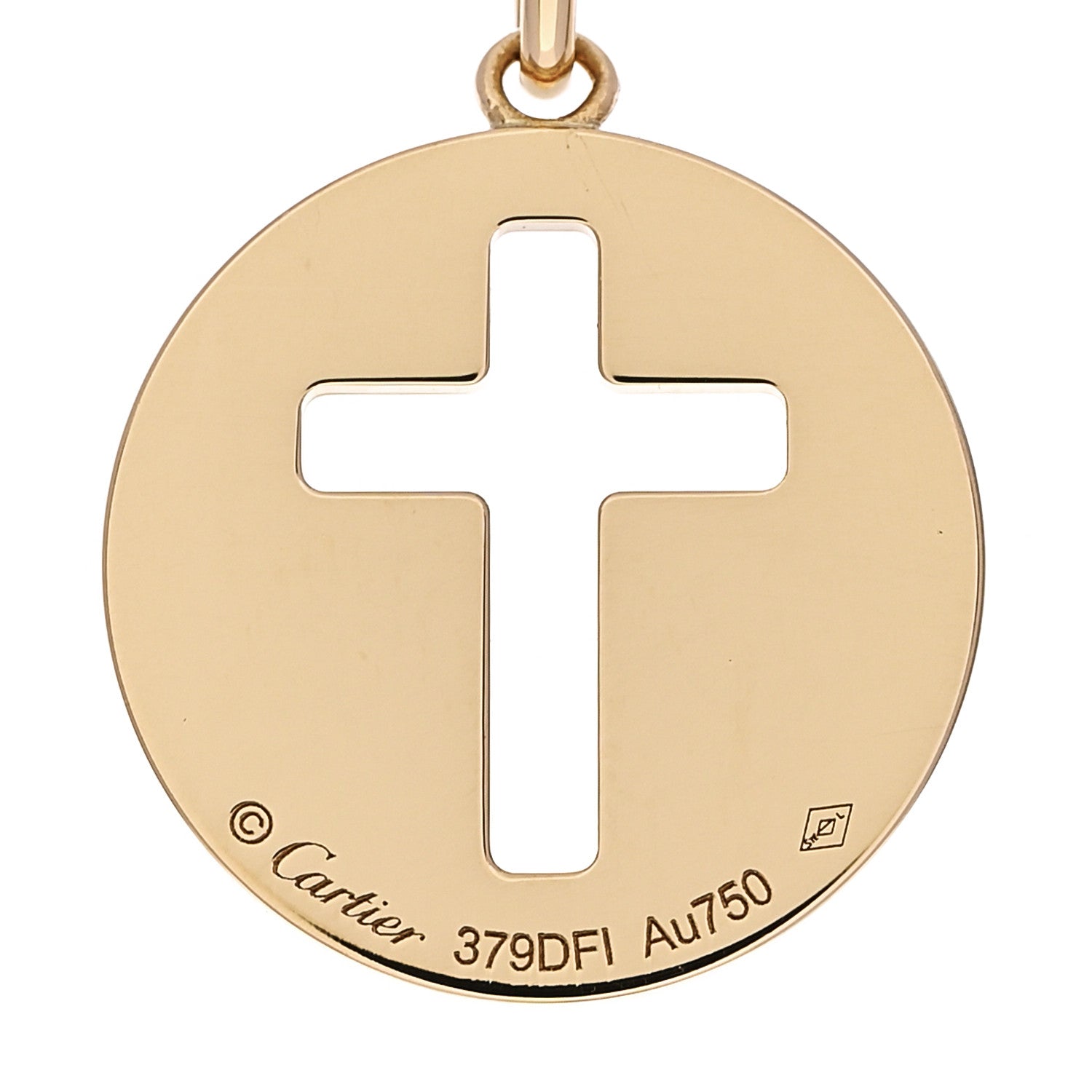 Cartier 18K Yellow Gold Cross Symbol Pendant 3 of 3