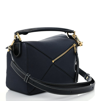 Loewe Calfskin Small Puzzle Bag Midnight Blue Black 3 of 9