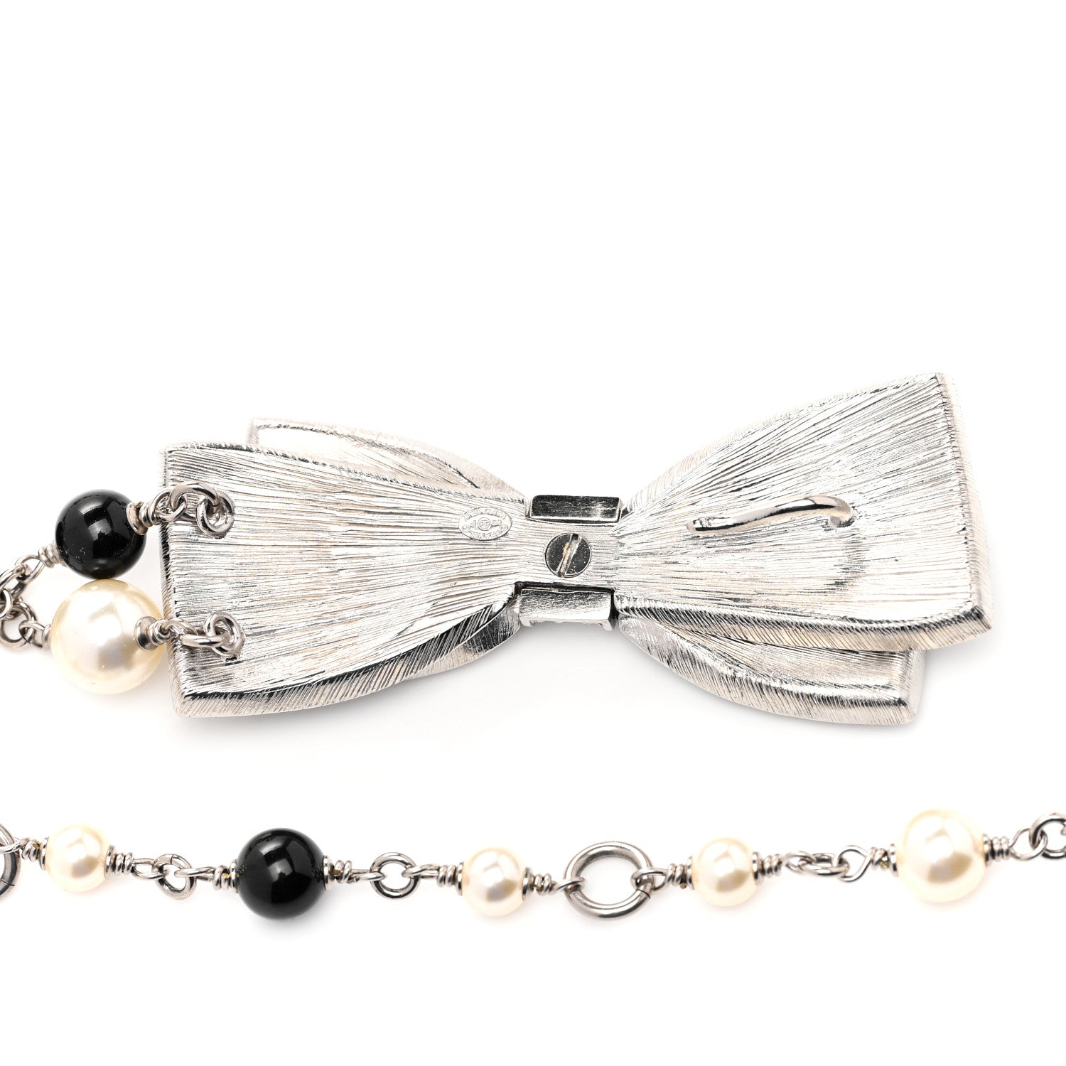 Chanel Crystal Beaded CC Bow Multi Strand Belt Black 6 of 6
