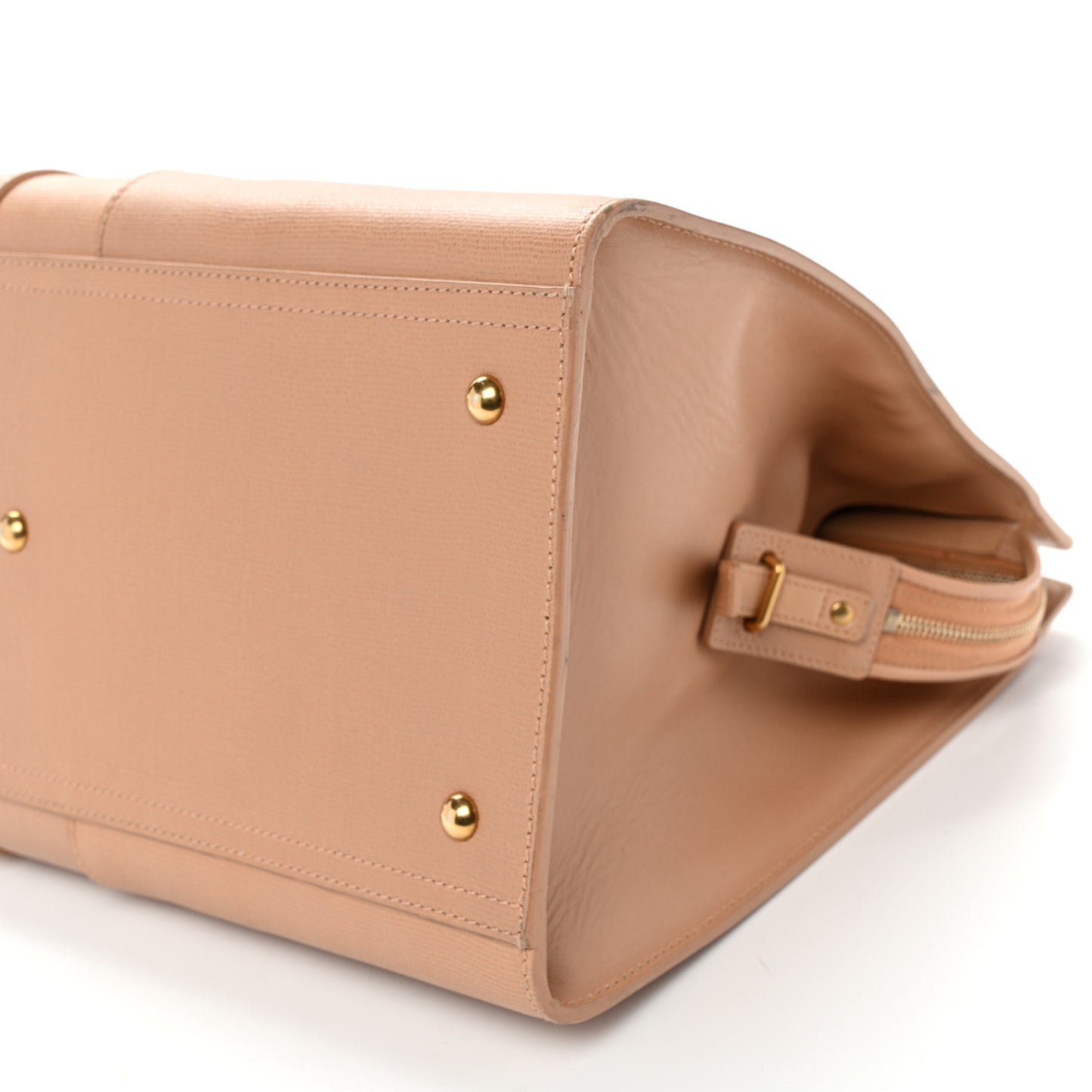 Textured Calfskin Large Cabas ChYc Beige
