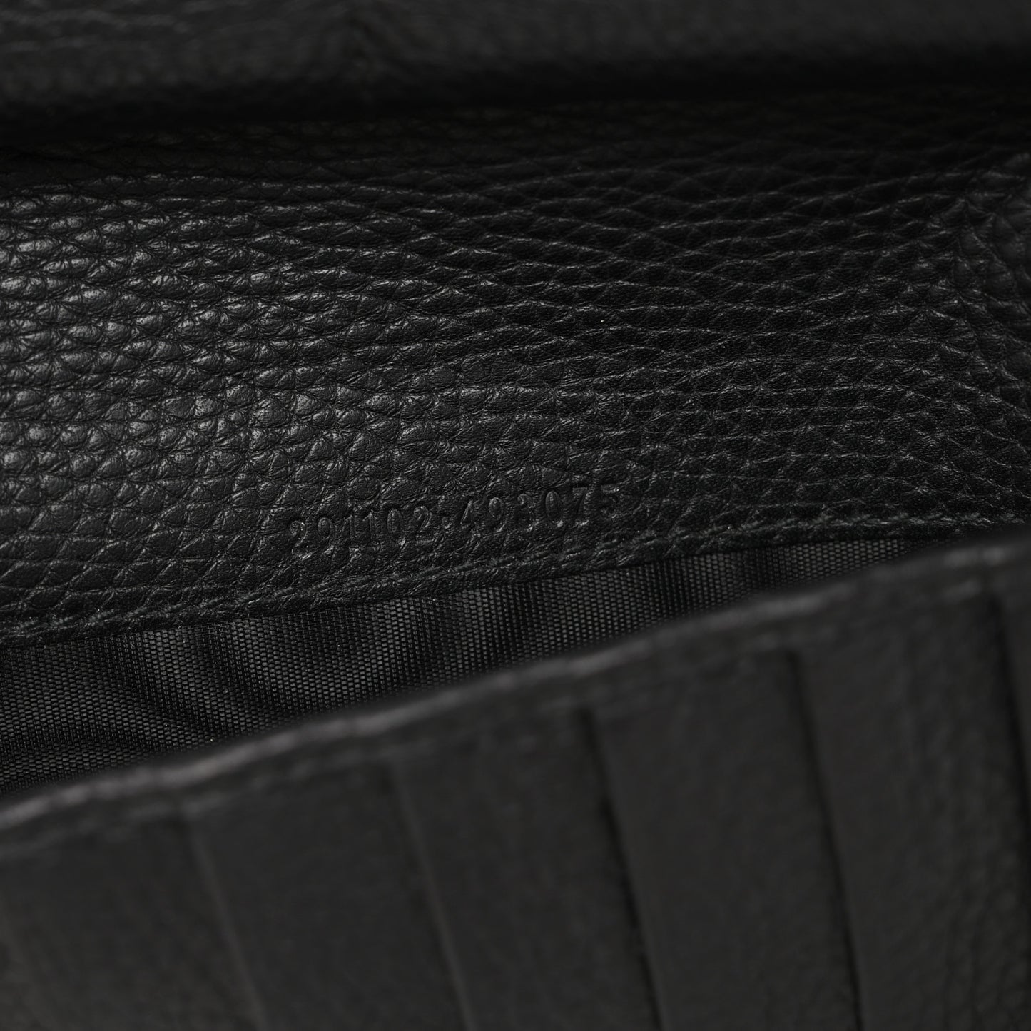 Pebbled Calfskin Soho Zip Around Wallet Black