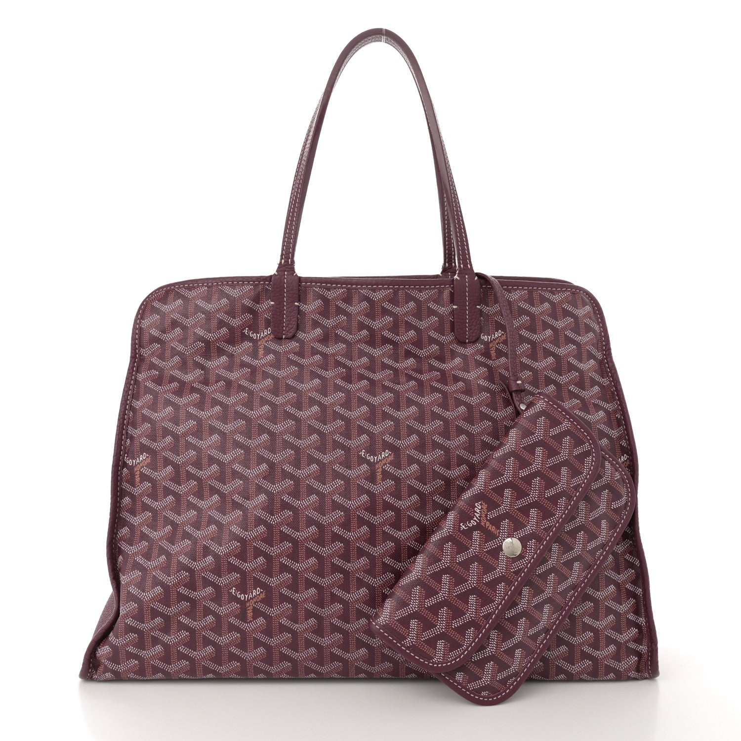 Goyard Goyardine Sac Hardy Pet Carrier PM Burgundy 3 of 15