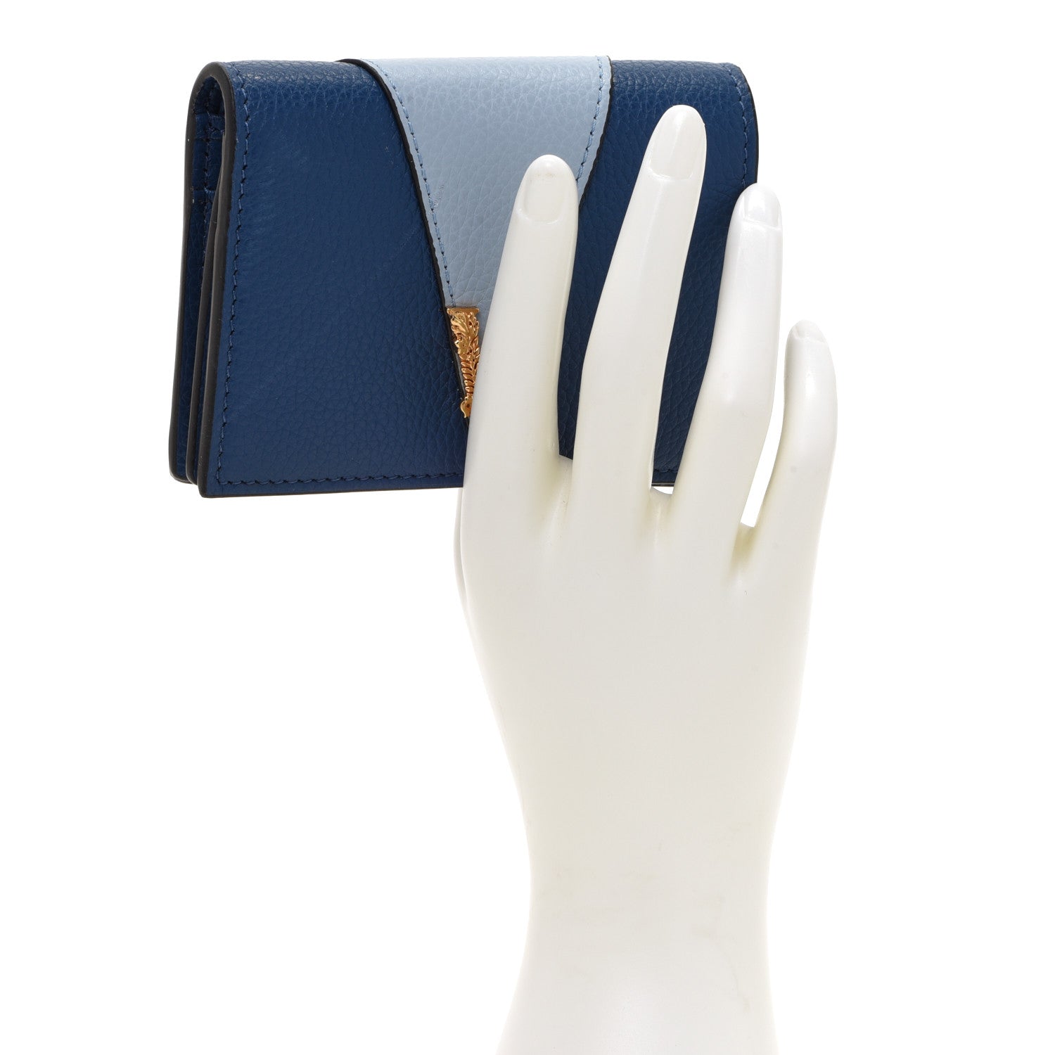 Versace Grained Calfskin Virtus Bifold Wallet 2 of 6