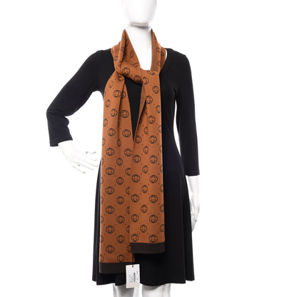 Gucci X DAPPER DAN Wool GG Micro Monogram Scarf Brown 2 of 6