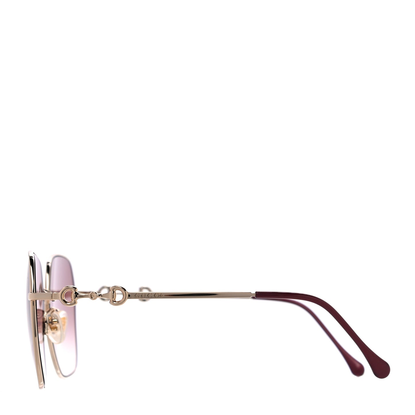 Metal Horsebit Square Sunglasses GG0882SA Gold
