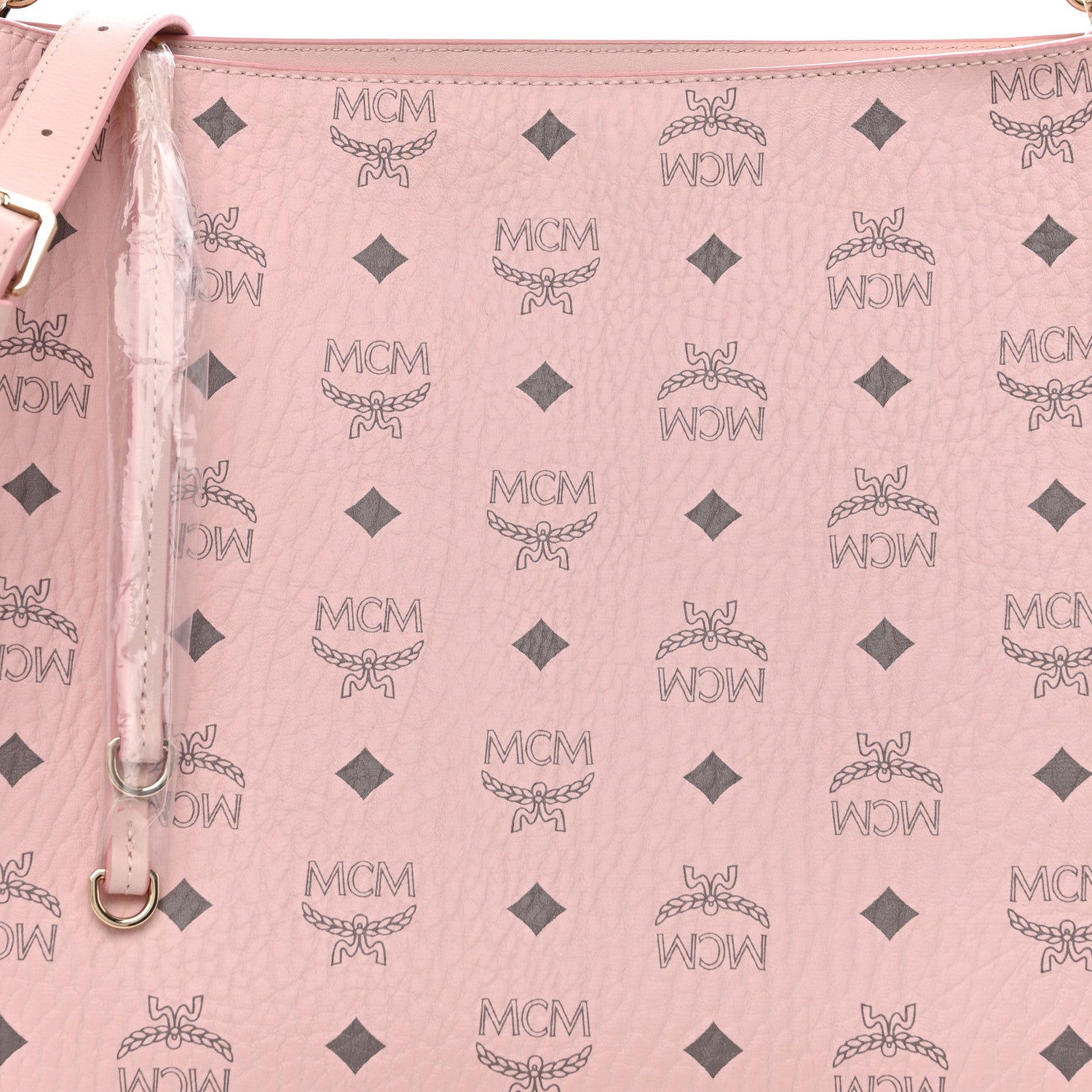 MCM Visetos Medium Aren Hobo Powder Pink 7 of 9
