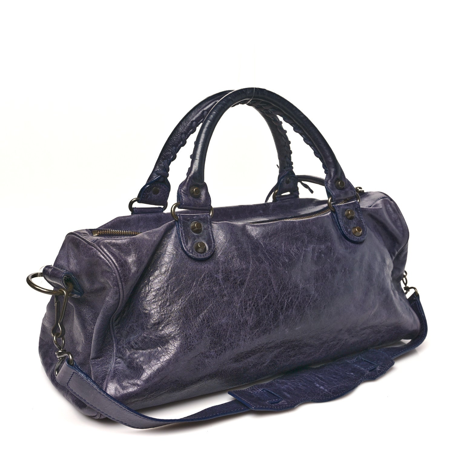 Balenciaga Agneau Classic Hardware Twiggy  Eggplant 4 of 13