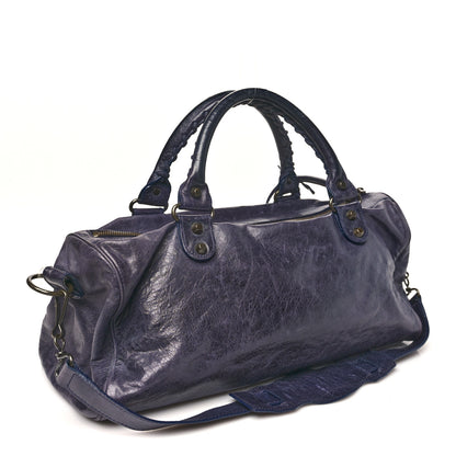 Balenciaga Agneau Classic Hardware Twiggy  Eggplant 4 of 13