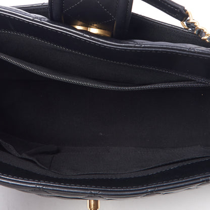 Chanel Lambskin Quilted Elegant CC Shopping Tote Black 6 of 8