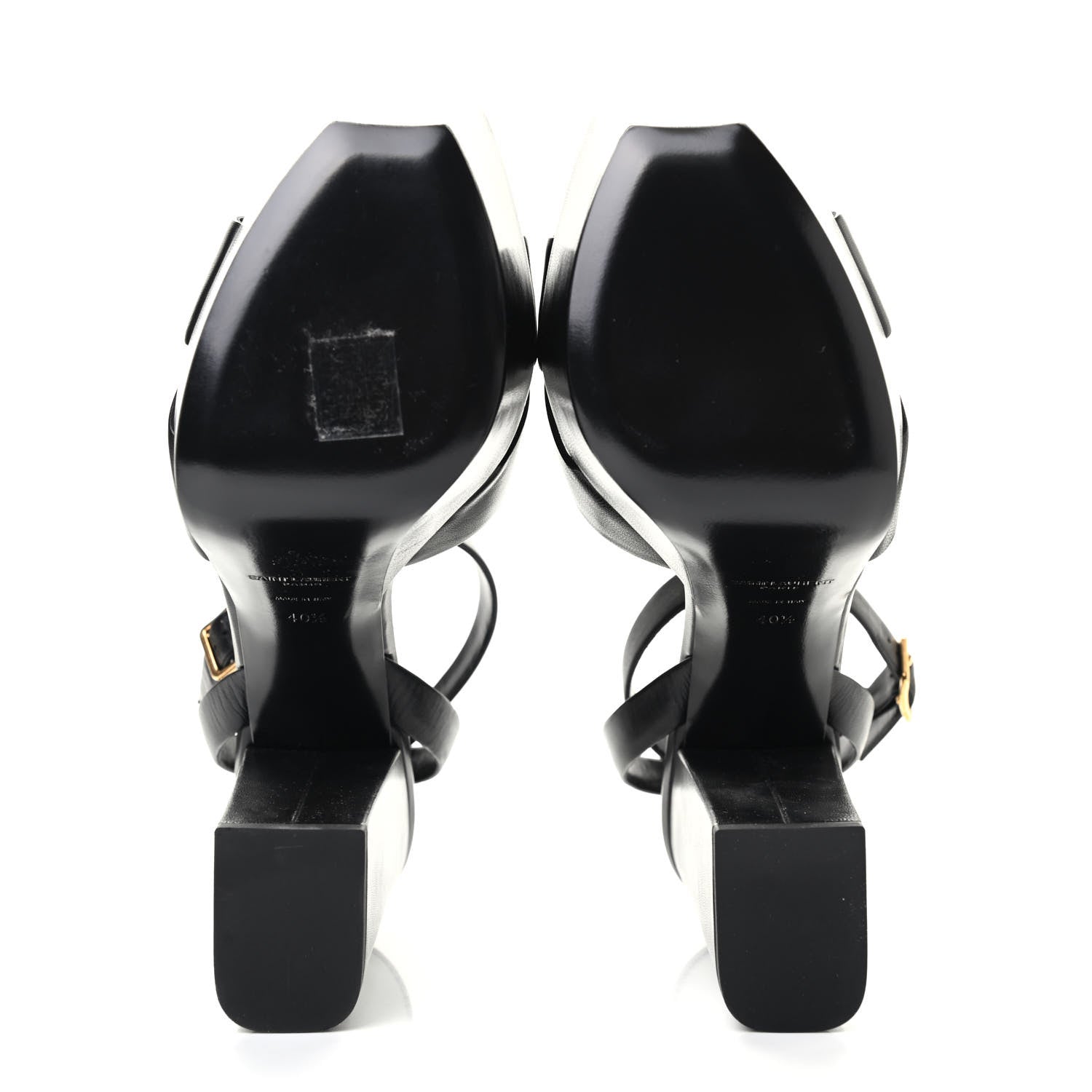 Saint Laurent Calfskin Farrah 80 Platform Sandals 38 Black 40.5 Black 5 of 9