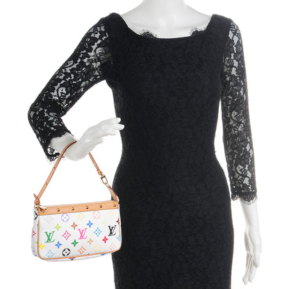 Louis Vuitton Monogram Multicolor Pochette Accessories White 2 of 8