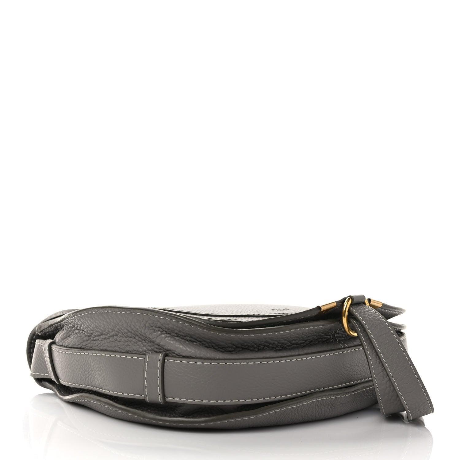 Chloe Calfskin Medium Marcie Round Crossbody Bag Cashmere Grey 4 of 8