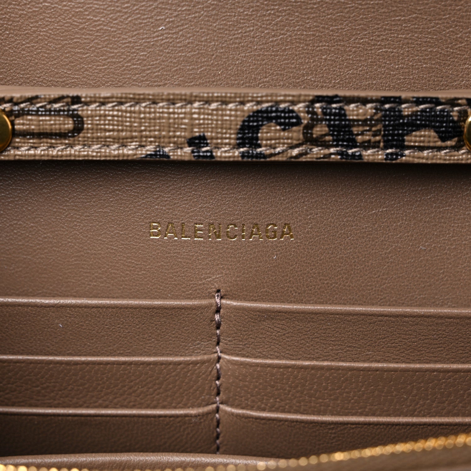 Balenciaga Coated Canvas BB Monogram Allover Logo Hourglass Chain Bag Beige Brown Black 5 of 9
