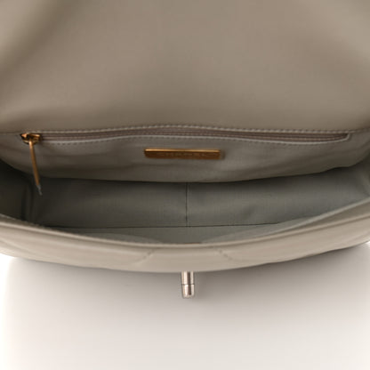 Chanel Lambskin Quilted Medium Chanel 19 Flap Grey 7 of 11