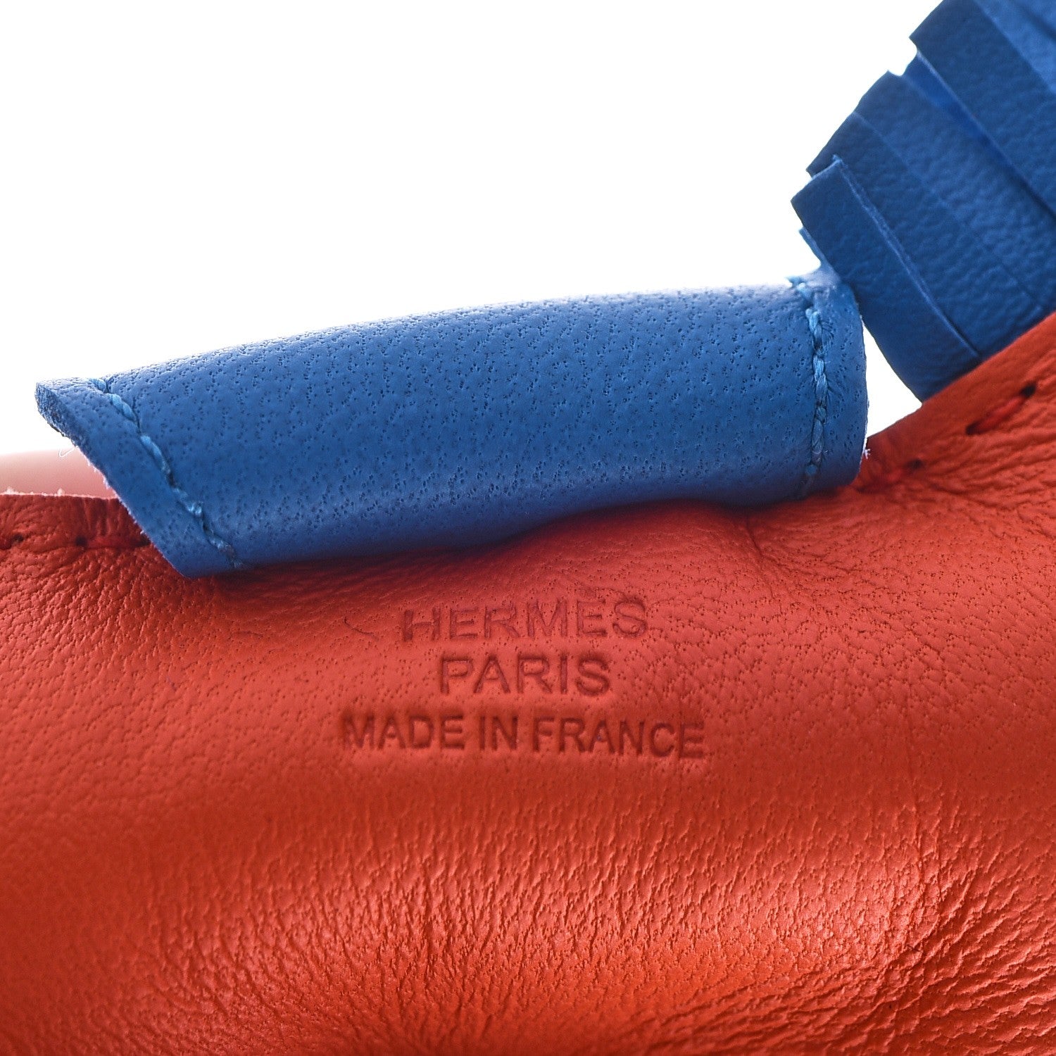 Hermes Milo Lambskin Grigri Rodeo Horse Bag Charm MM Orange Poppy Bleu Izmir Rose Azalee 4 of 4