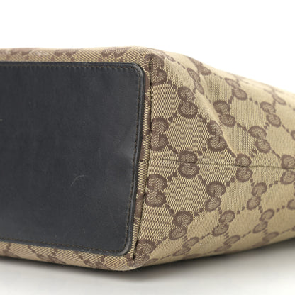 Gucci Monogram Small Bucket Tote Beige Dark Brown 9 of 12