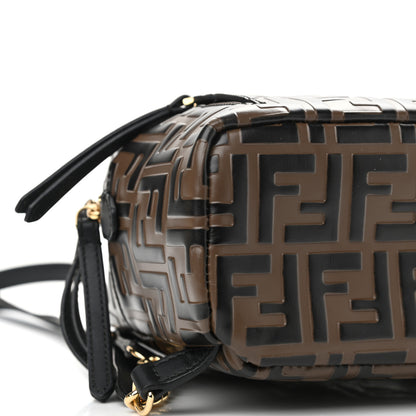 Fendi Vitello Bi-Color FF 1974 Embossed Mini Backpack Maya Black 9 of 10