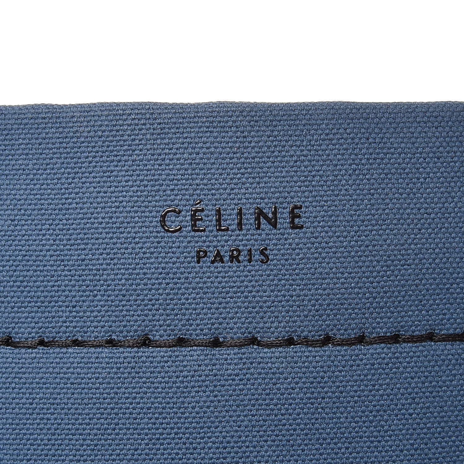 Celine Canvas Small Twisted Cabas Beige Blue 7 of 12