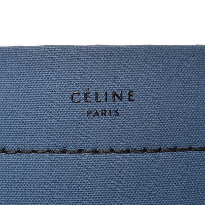 Celine Canvas Small Twisted Cabas Beige Blue 7 of 12