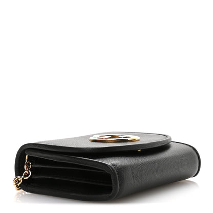 Gucci Roxy Calfskin Medium Blondie Chain Wallet Black 4 of 10