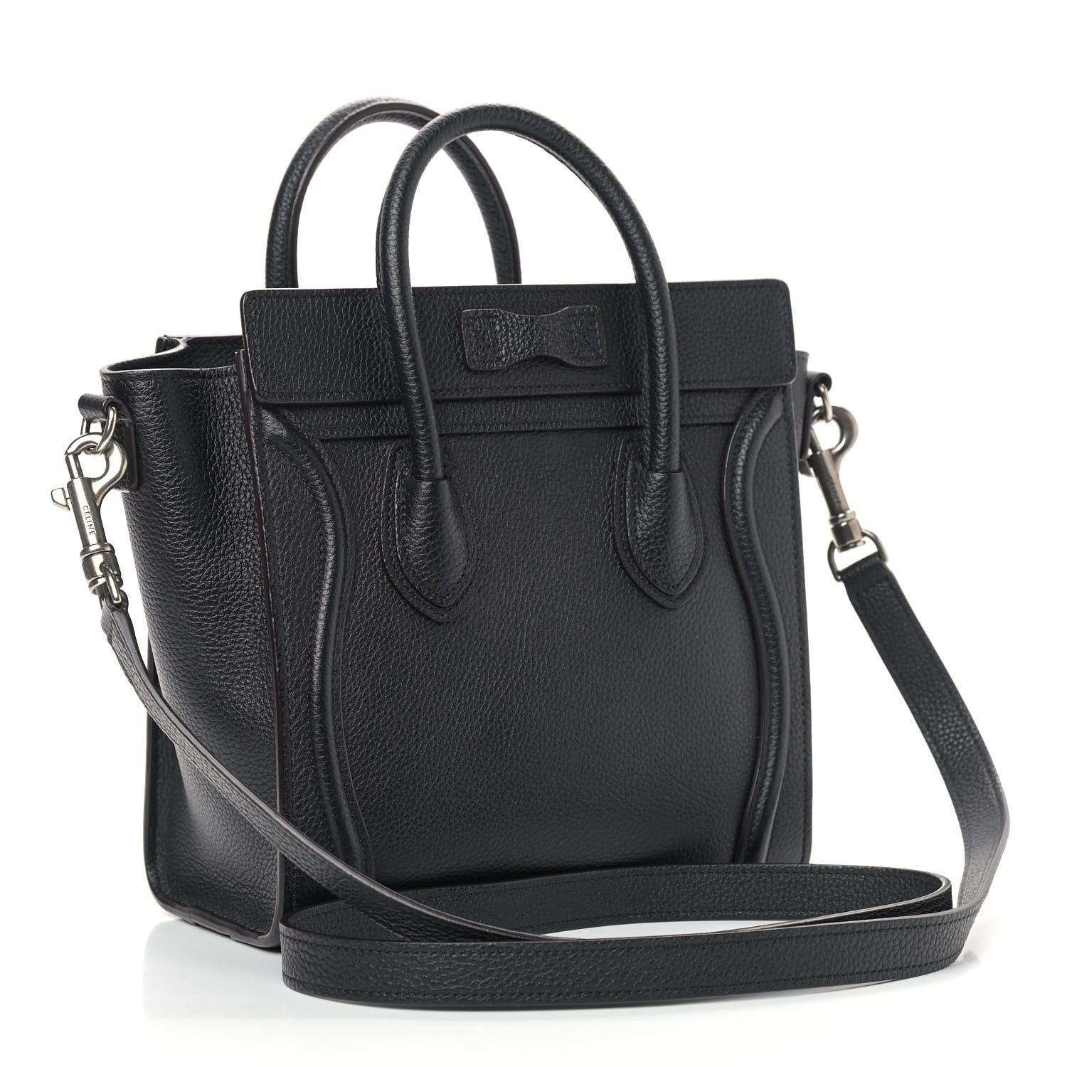Celine Drummed Calfskin Nano Luggage Amazone 3 of 10