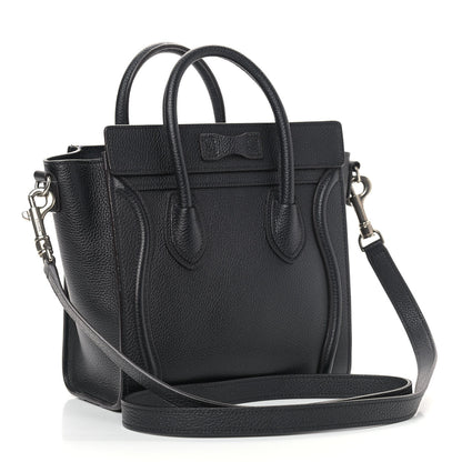 Celine Drummed Calfskin Nano Luggage Amazone 3 of 10