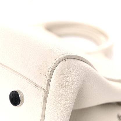 Saint Laurent Grained Calfskin Small Rive Gauche White 11 of 35