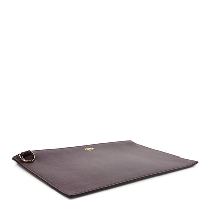Fendi Vitello Seta Medium Flat Pouch Granata 4 of 9