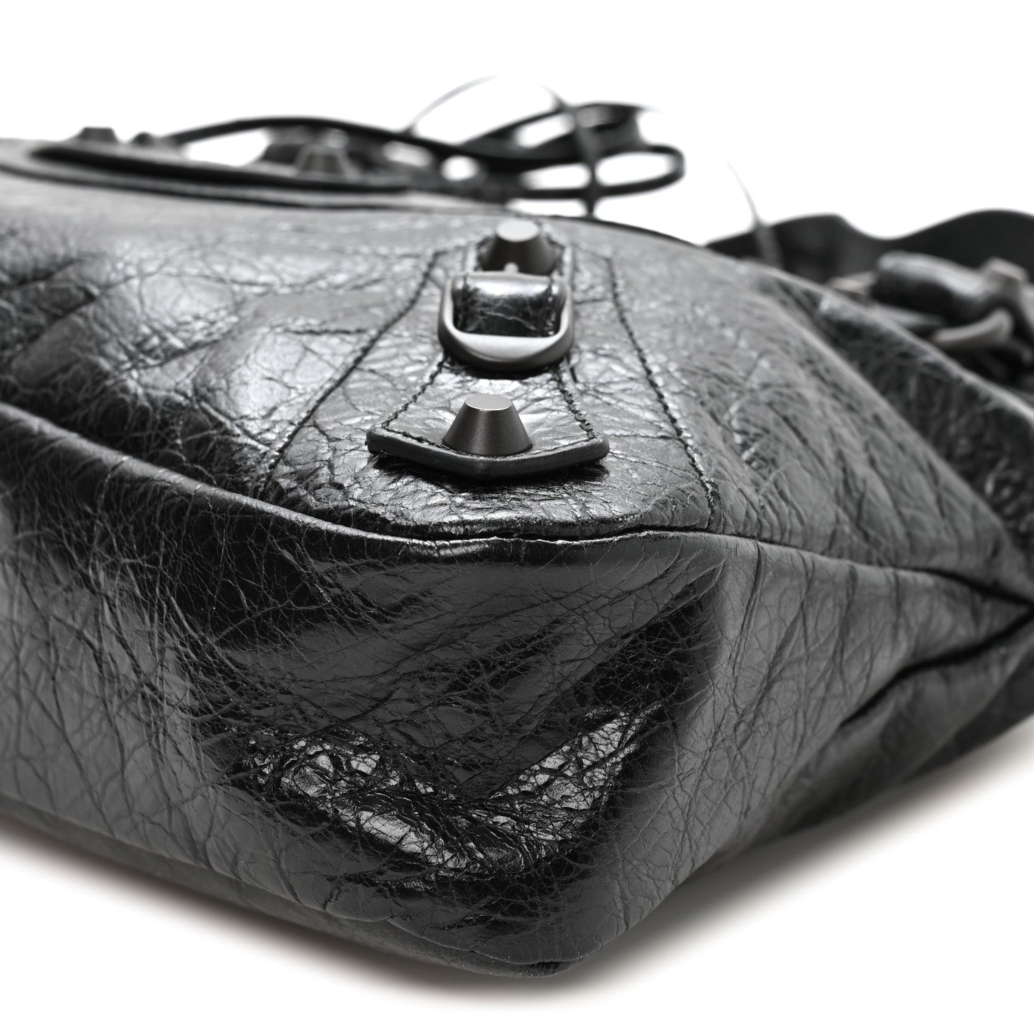 Balenciaga Agneau Arena Classic Hardware Le City First Bag Black 11 of 11