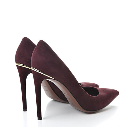 Louis Vuitton Suede First Lady Pumps 39.5 Amarante 4 of 8