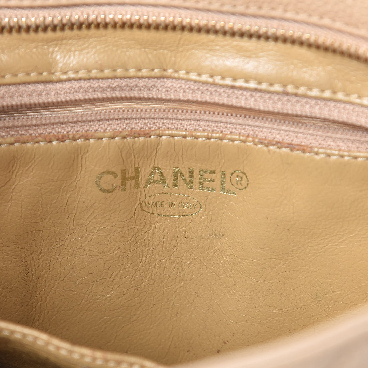 Caviar Quilted Medallion Tote Beige